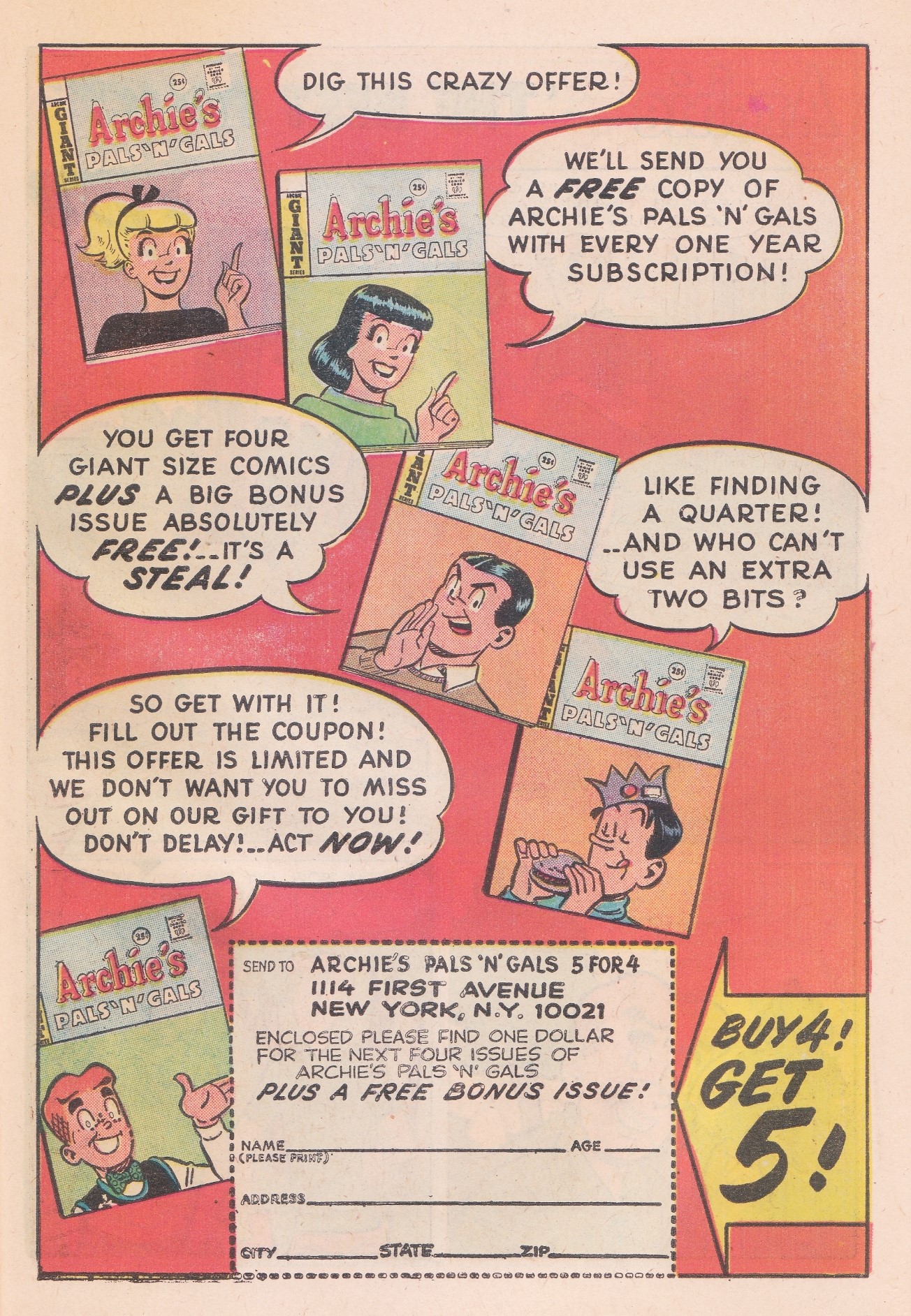 Read online Archie's Pals 'N' Gals (1952) comic -  Issue #40 - 45