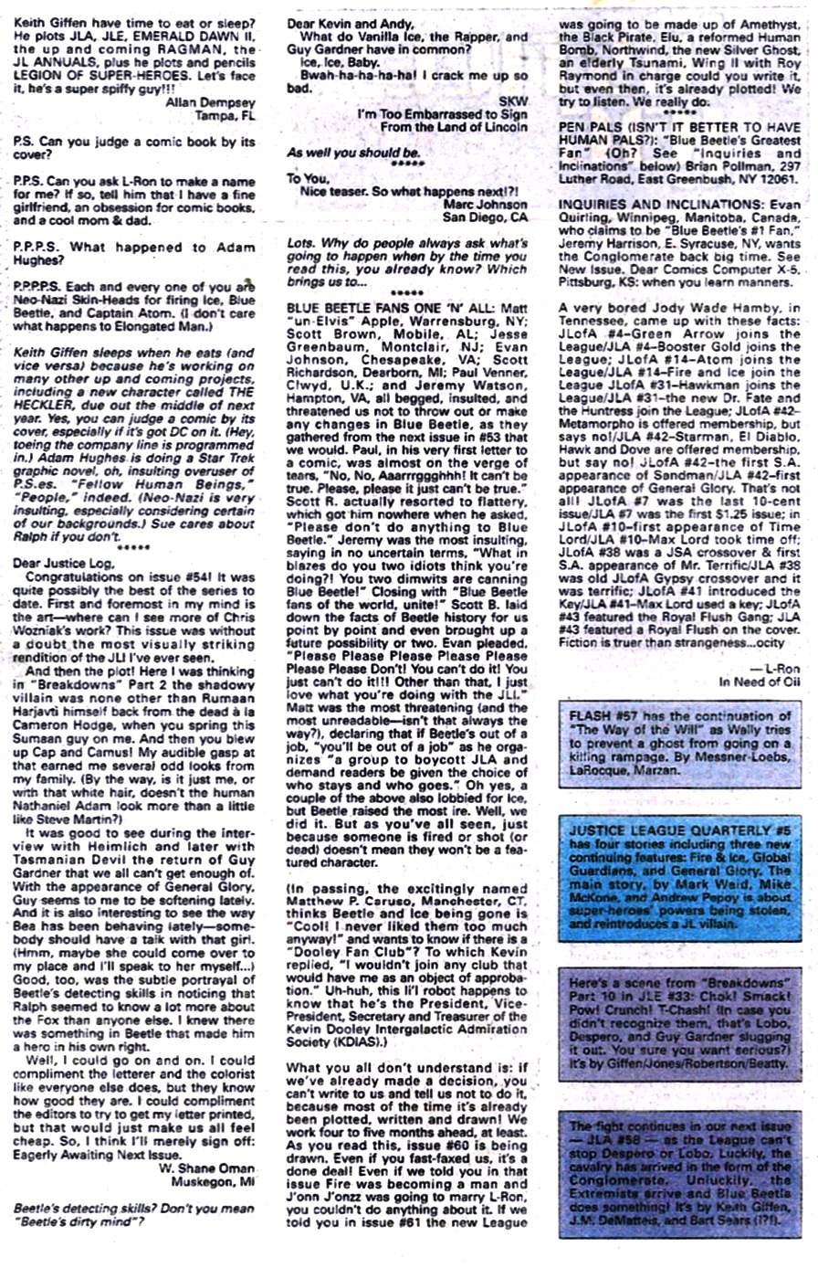 Read Online Justice League America Comic Issue 57