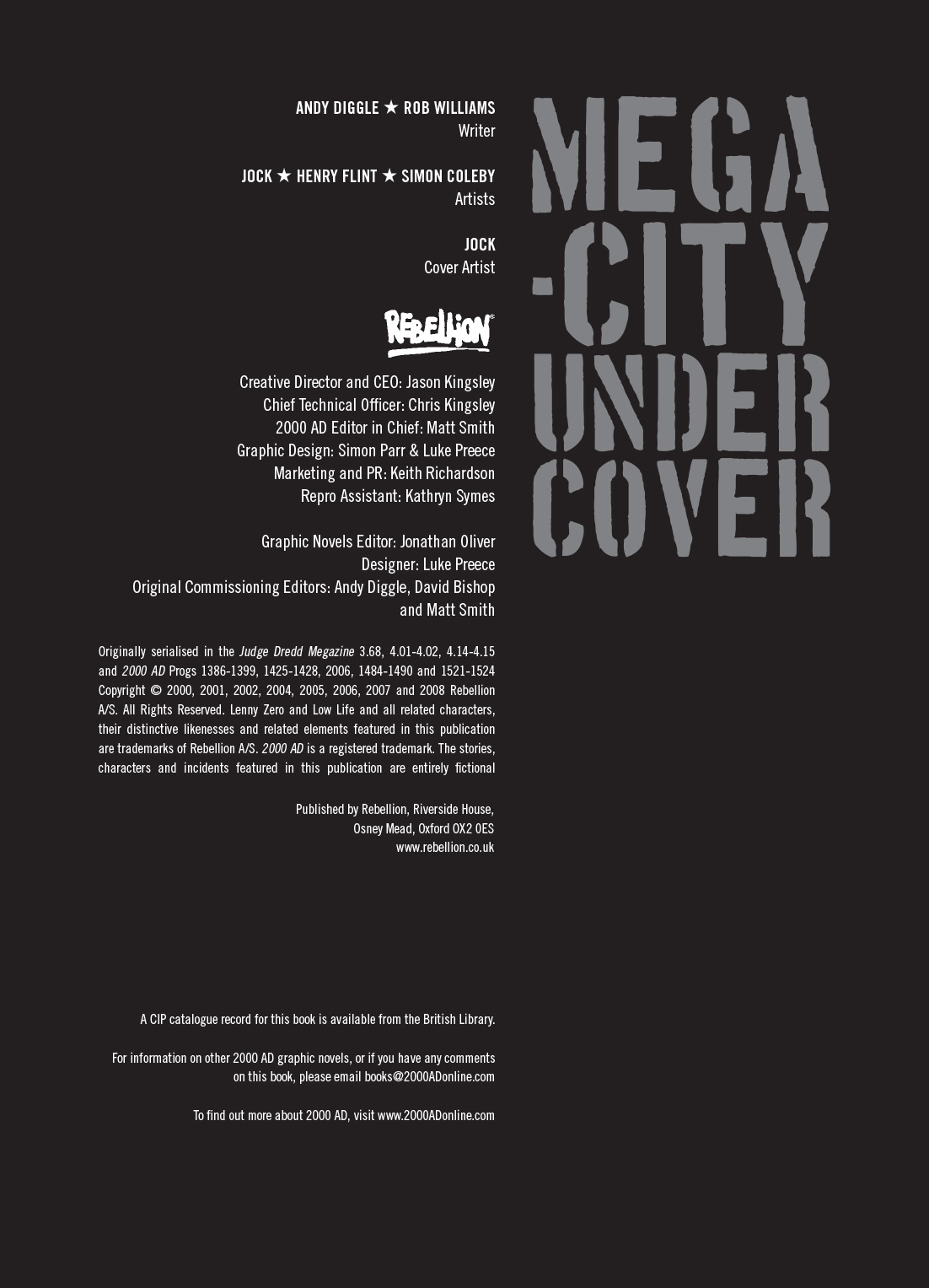 Read online Mega-City Undercover comic -  Issue # TPB 1 - 4