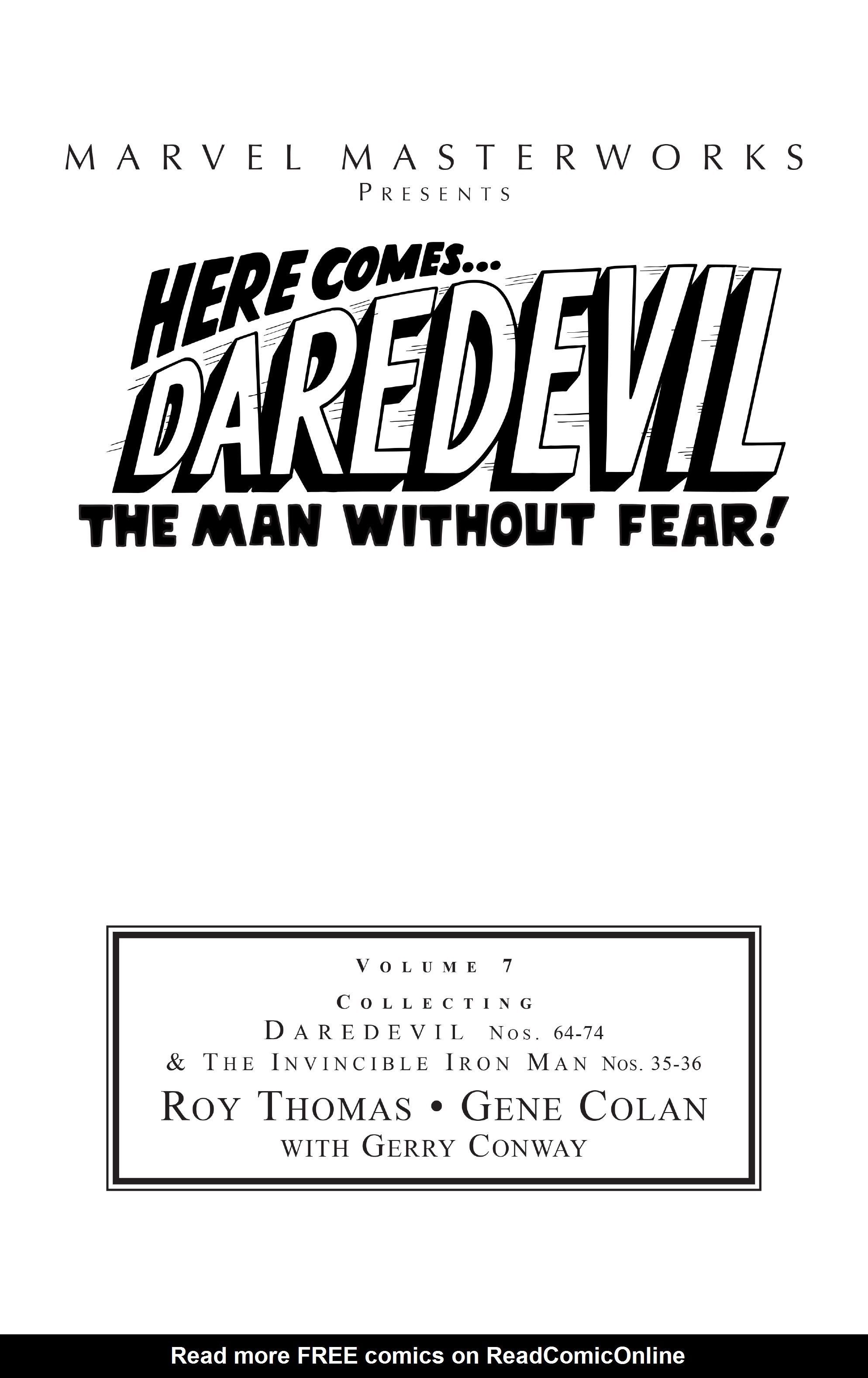 Read online Marvel Masterworks: Daredevil comic -  Issue # TPB 7 (Part 1) - 2