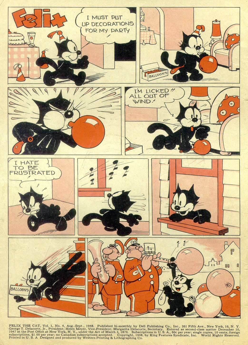 Read online Felix the Cat (1948) comic -  Issue #4 - 2