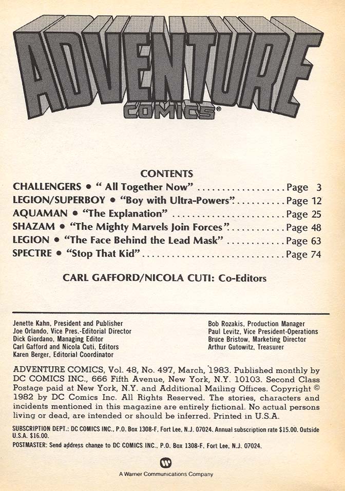 Adventure Comics (1938) issue 497 - Page 2