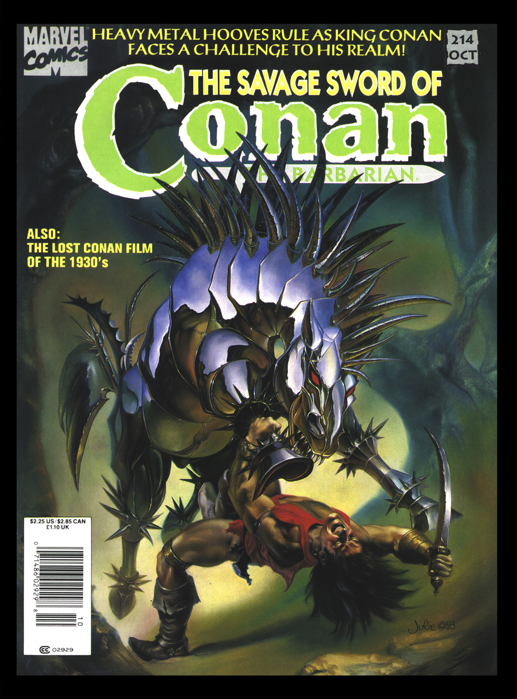 Read online The Savage Sword Of Conan comic -  Issue #214 - 1