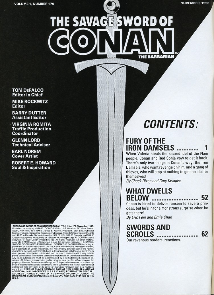 The Savage Sword Of Conan issue 179 - Page 2