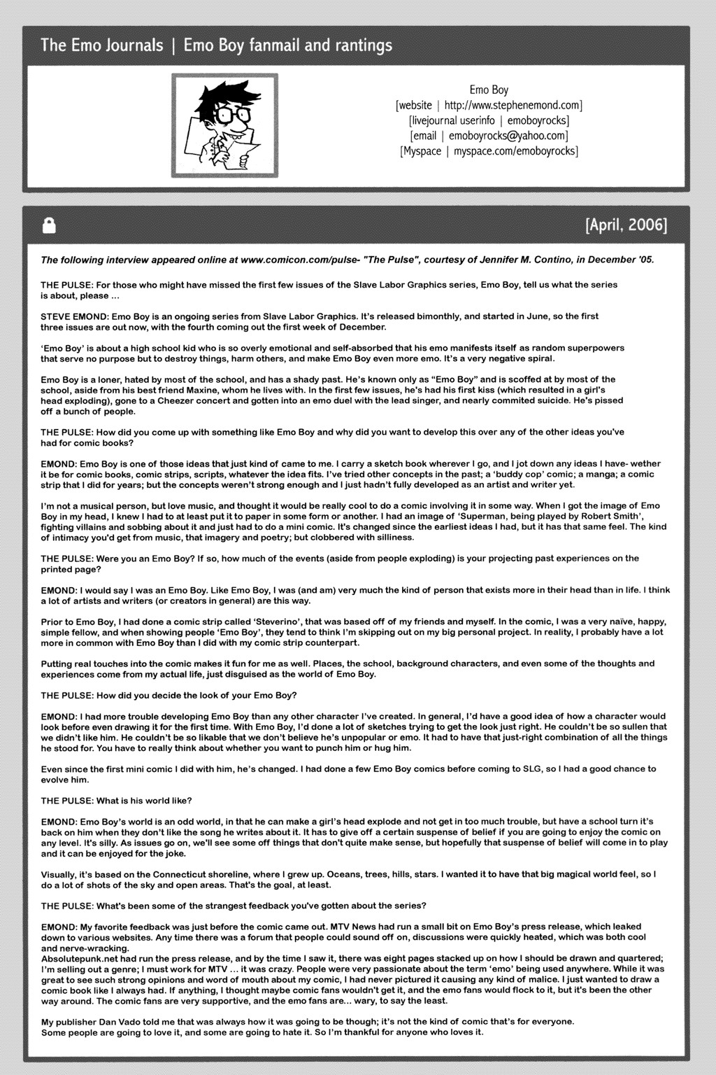 Read online Emo Boy comic -  Issue #6 - 32