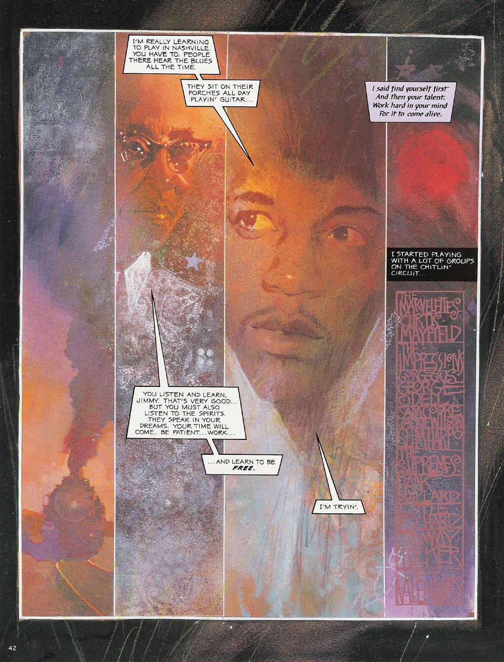 Read online Voodoo Child - The Illustrated Legend of Jimi Hendrix comic -  Issue # TPB - 45