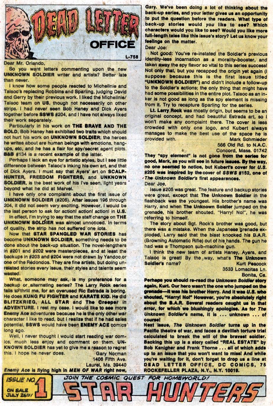 Read online Unknown Soldier (1977) comic -  Issue #208 - 23