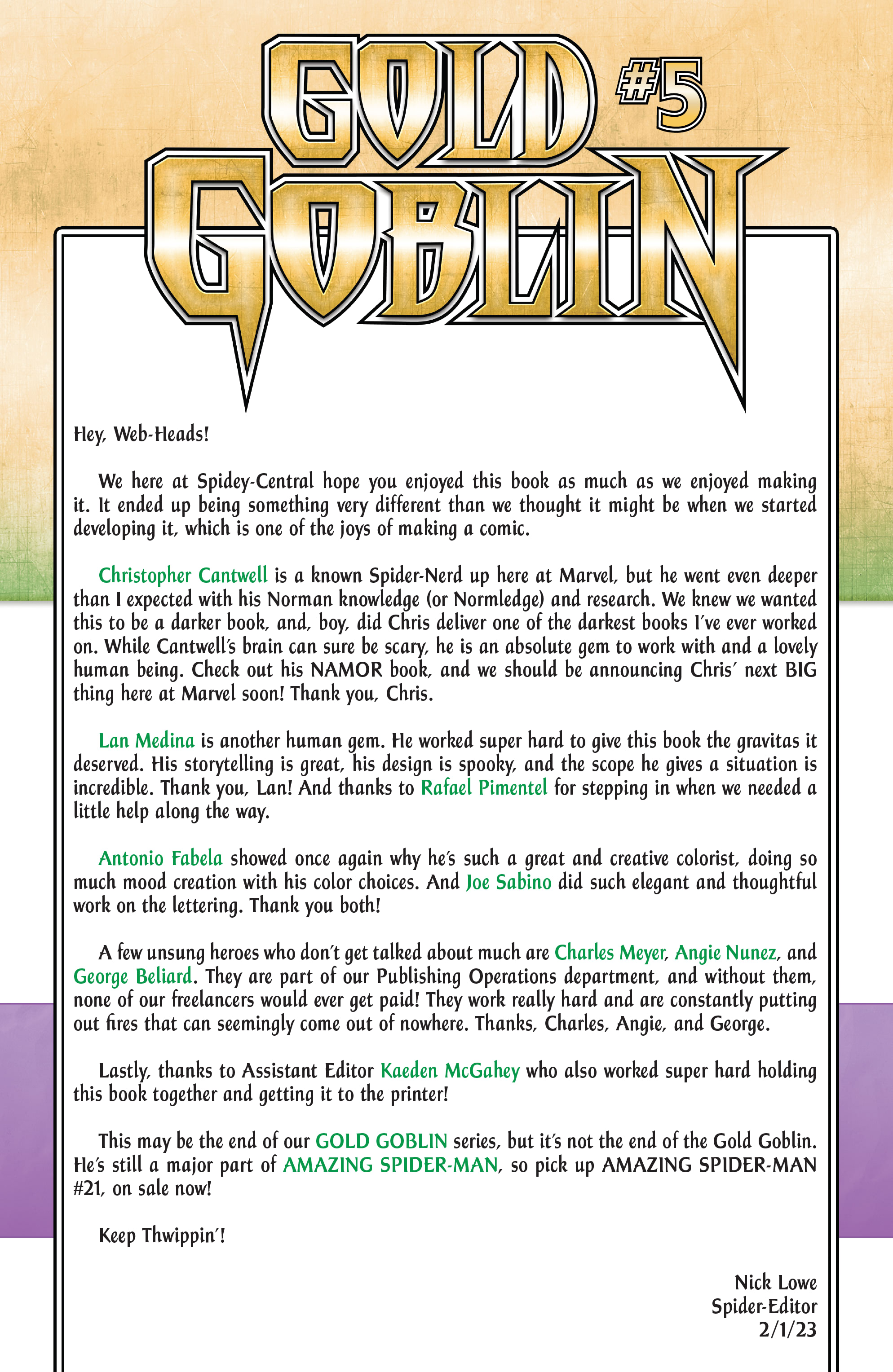 Read online Gold Goblin comic -  Issue #5 - 23
