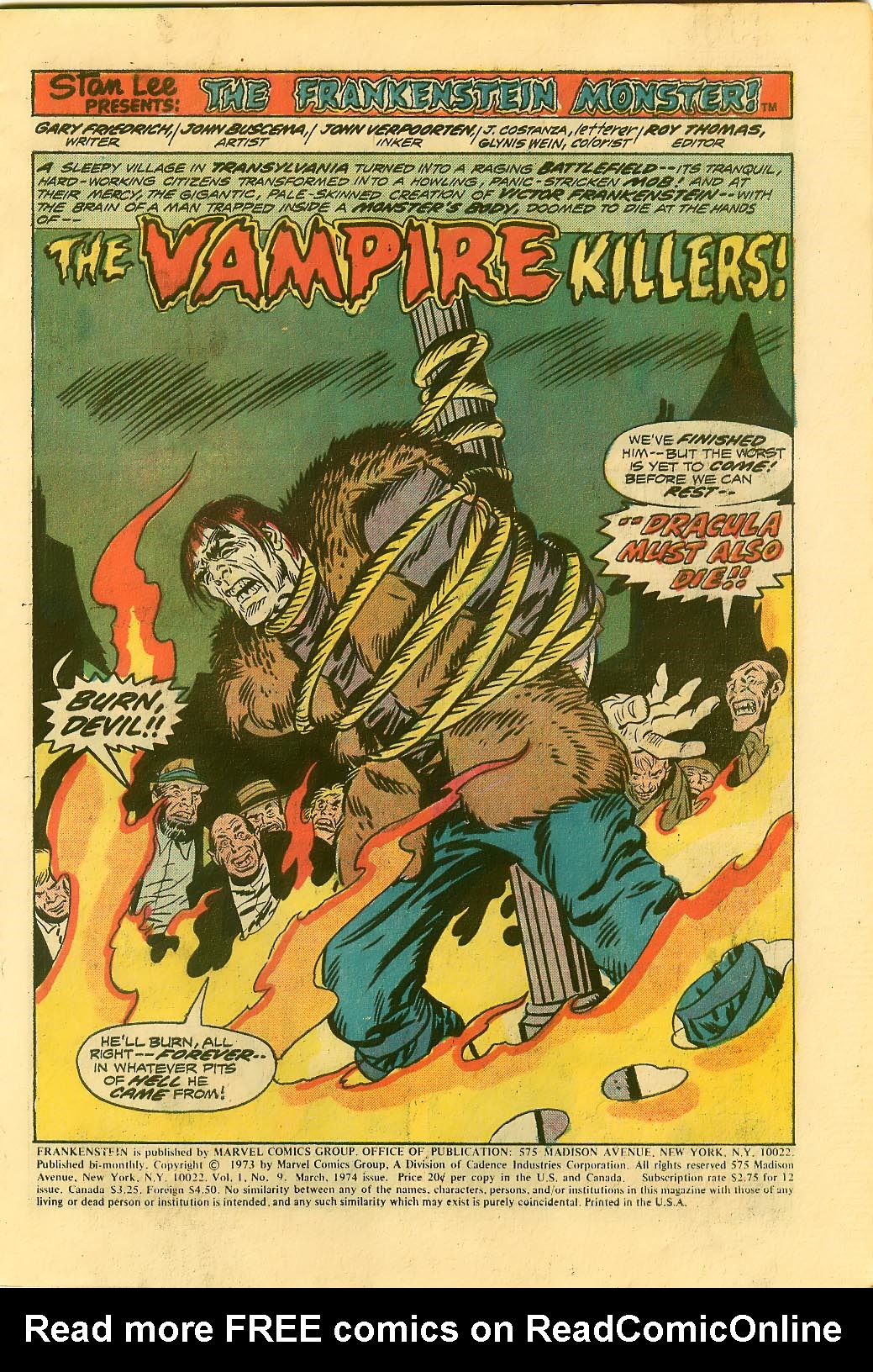 Read online Frankenstein (1973) comic -  Issue #9 - 2