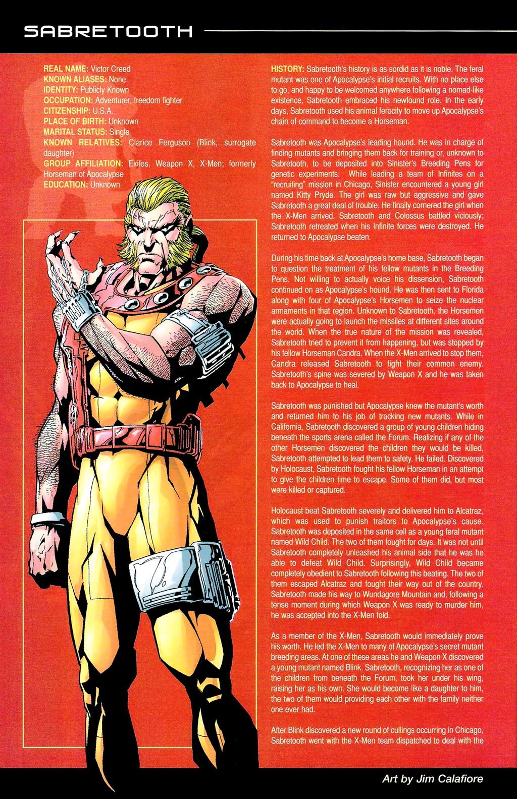 Read online Official Handbook of the Marvel Universe: X-Men Age of Apocalypse 2005 comic -  Issue # Full - 44