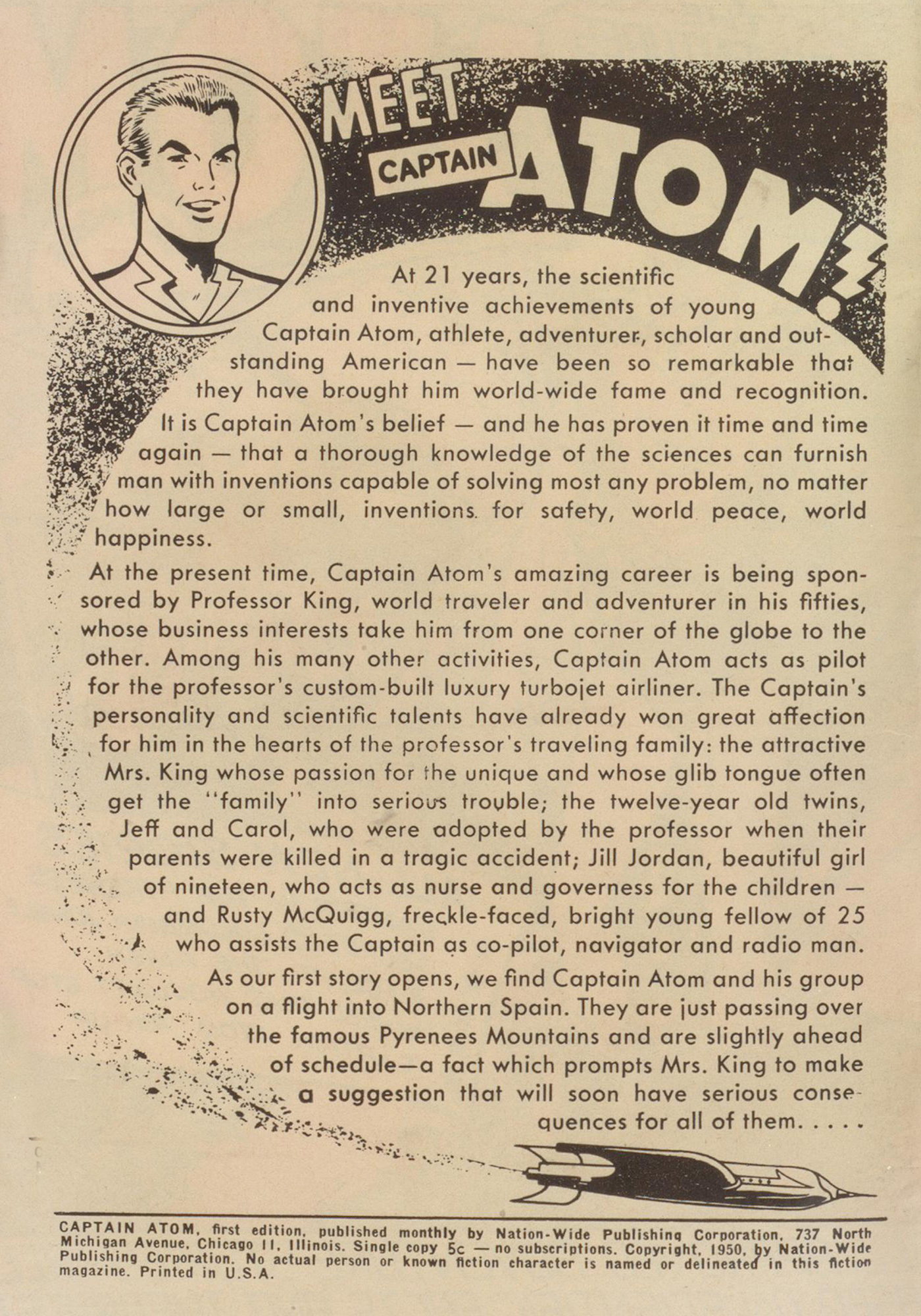 Read online Captain Atom (1950) comic -  Issue #1 - 2
