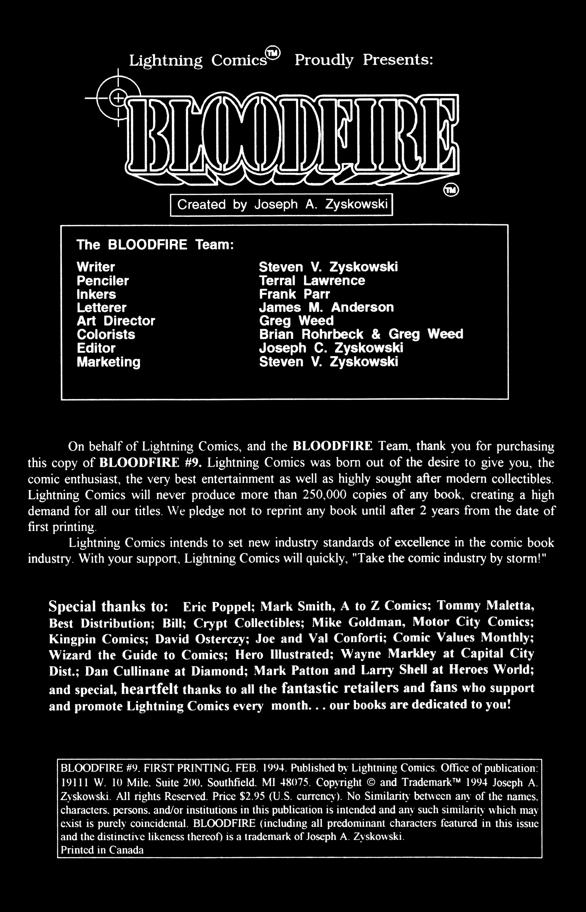 Read online Bloodfire comic -  Issue #9 - 2