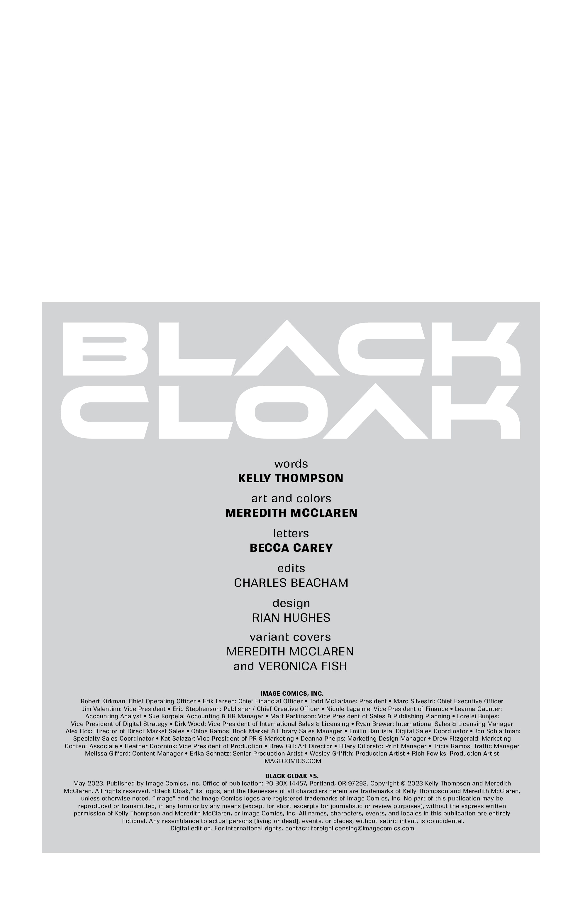 Read online Black Cloak comic -  Issue #5 - 2