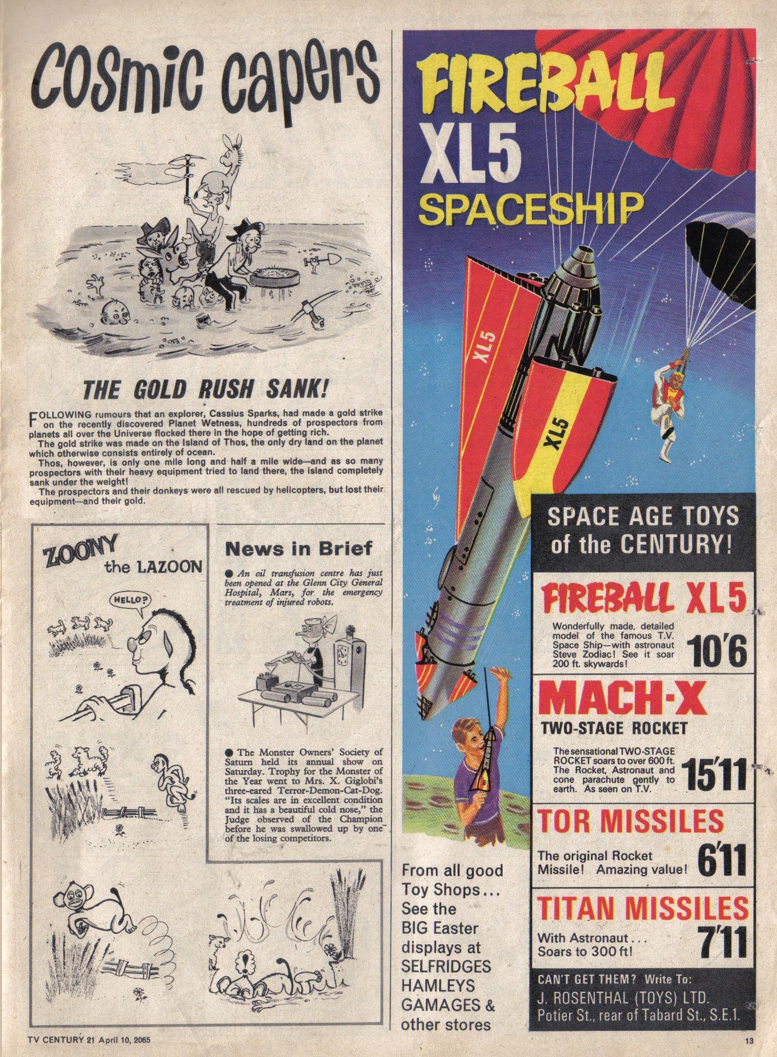 Read online TV Century 21 (TV 21) comic -  Issue #12 - 12