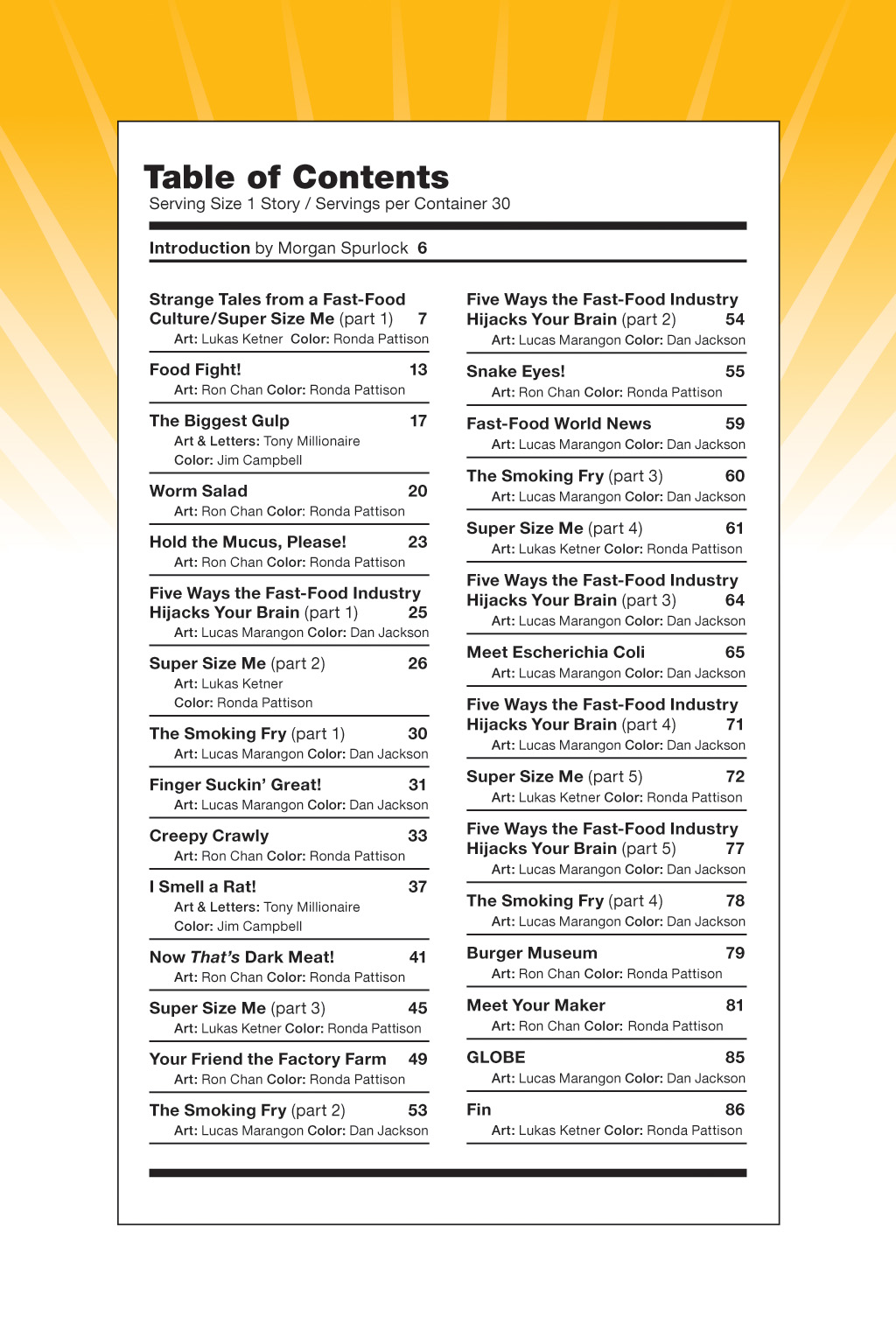 Read online Supersized: Strange Tales from a Fast-Food Culture comic -  Issue # TPB - 6