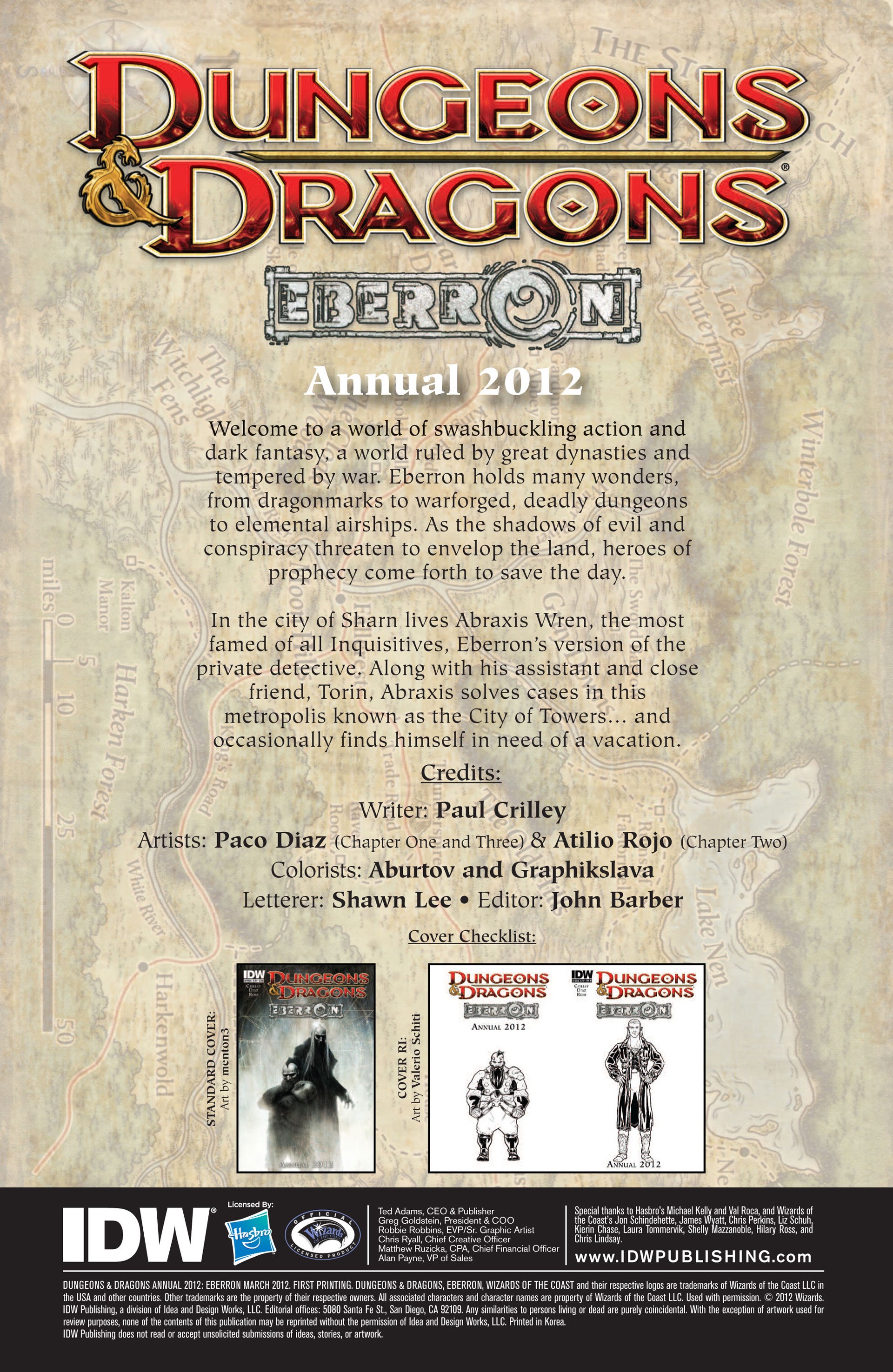 Read online Dungeons & Dragons Annual 2012: Eberron comic -  Issue # Full - 2
