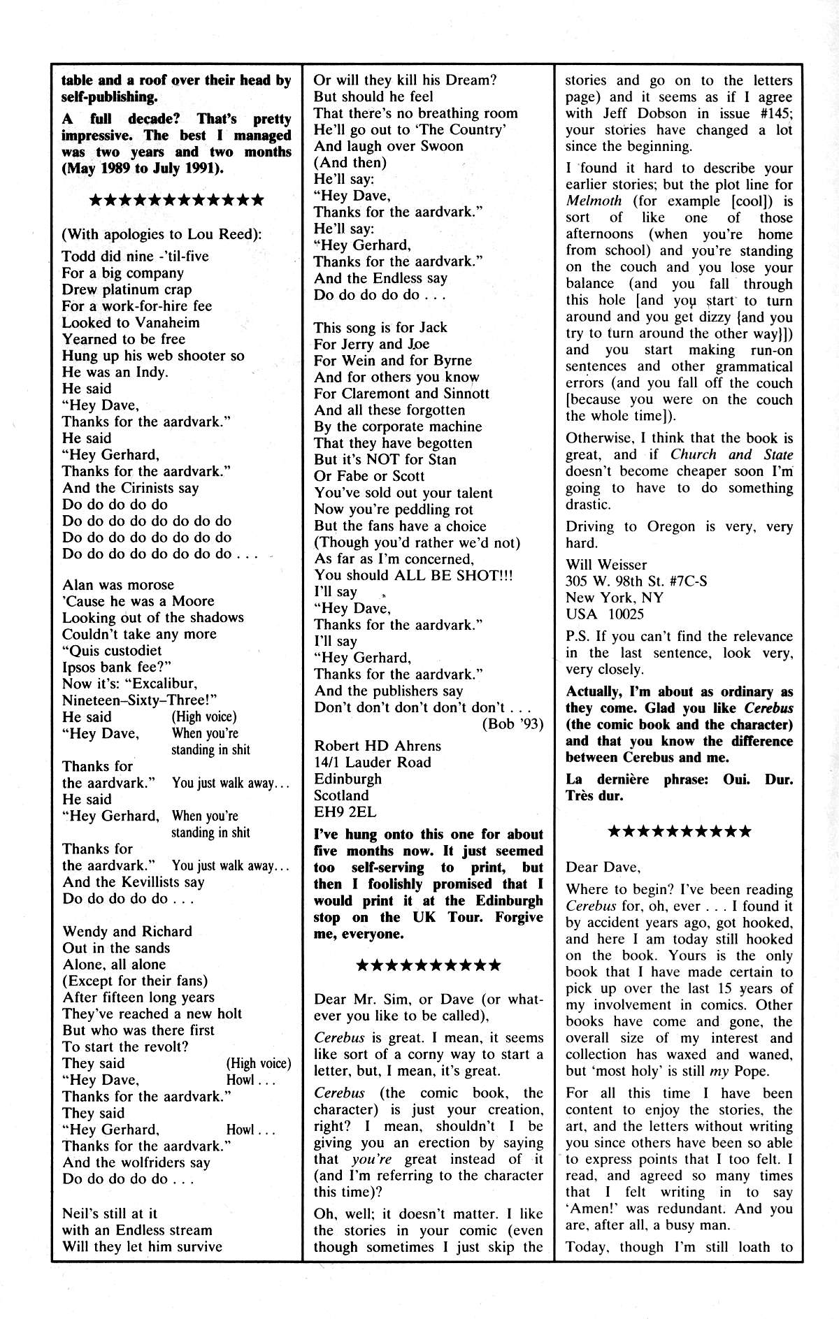 Read online Cerebus comic -  Issue #177 - 19