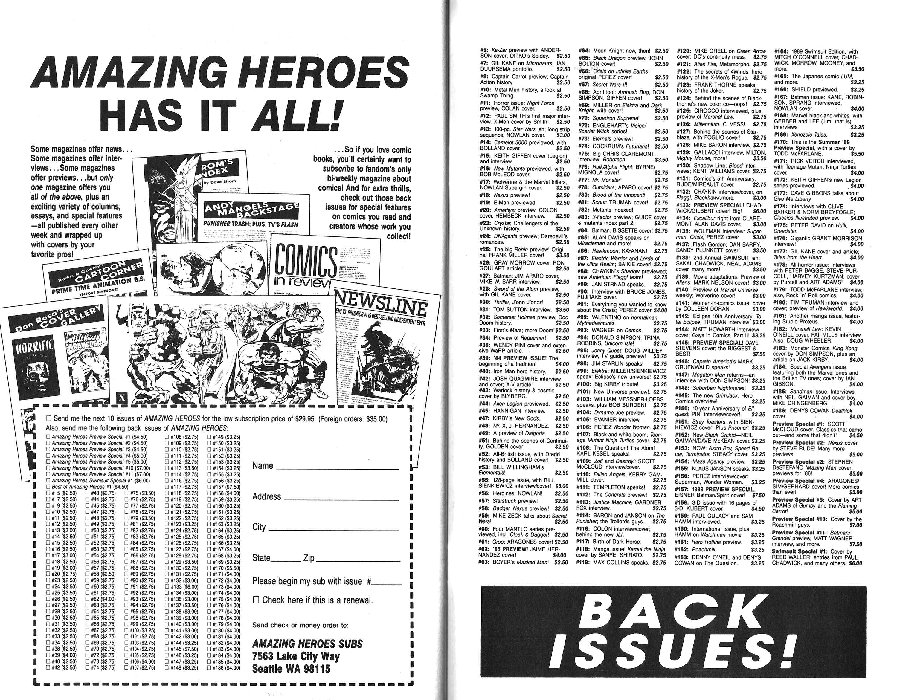 Read online Amazing Heroes comic -  Issue #192 - 43