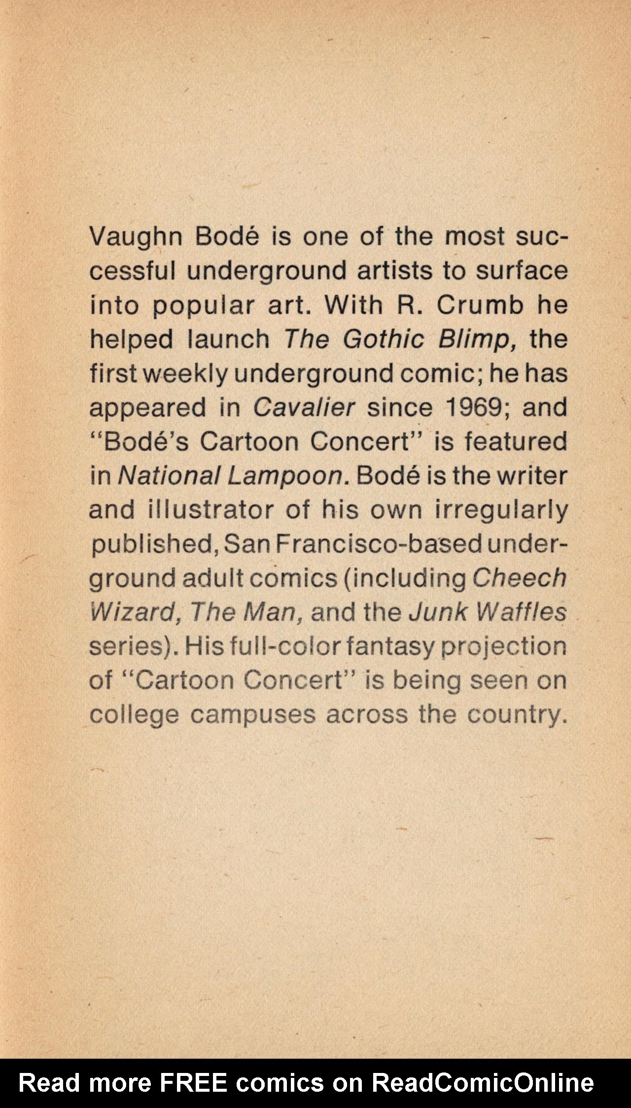 Read online Bodé's Cartoon Concert comic -  Issue # TPB - 4