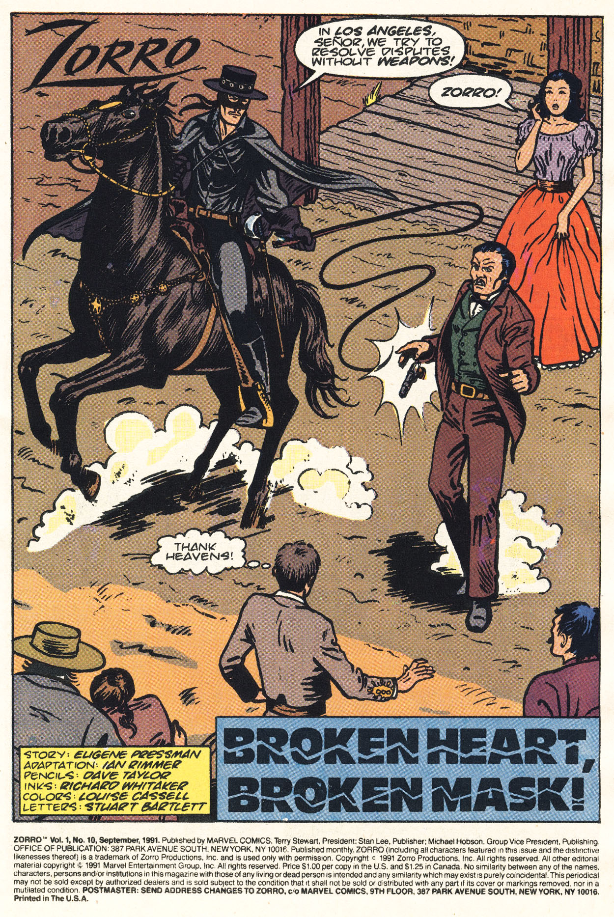 Read online Zorro (1990) comic -  Issue #10 - 3