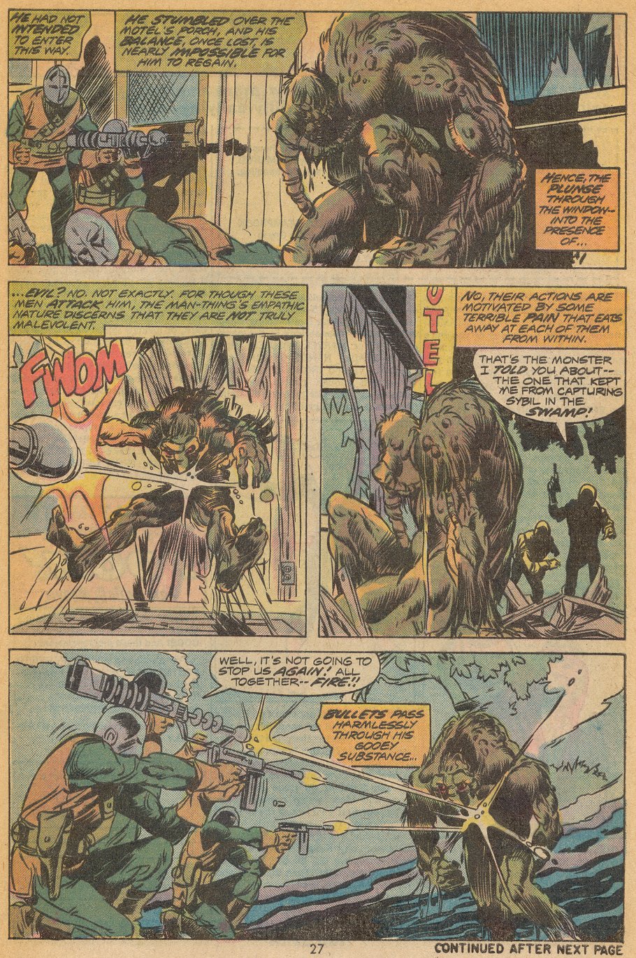 Read online Man-Thing (1974) comic -  Issue #11 - 19
