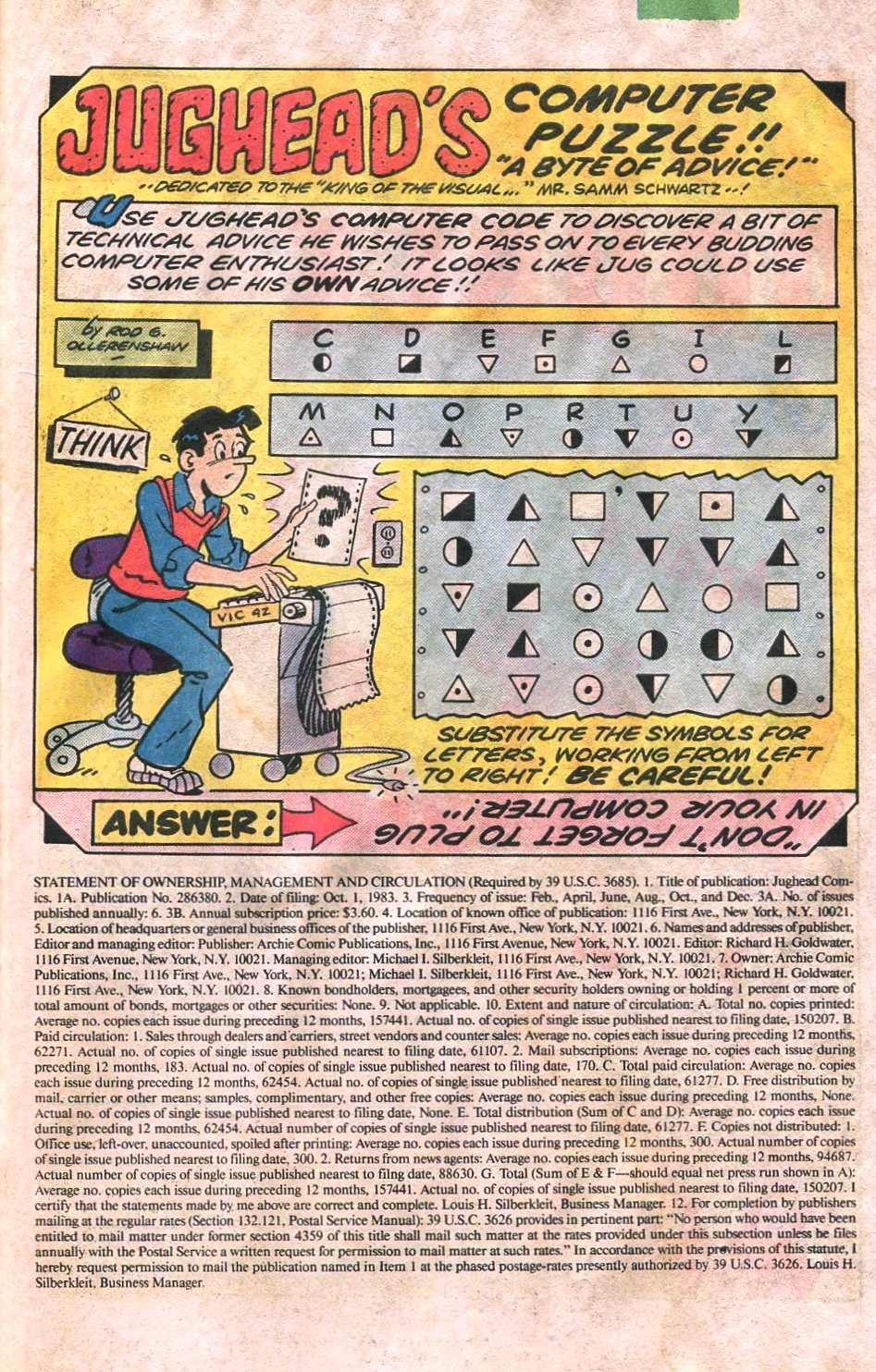Read online Jughead (1965) comic -  Issue #334 - 27