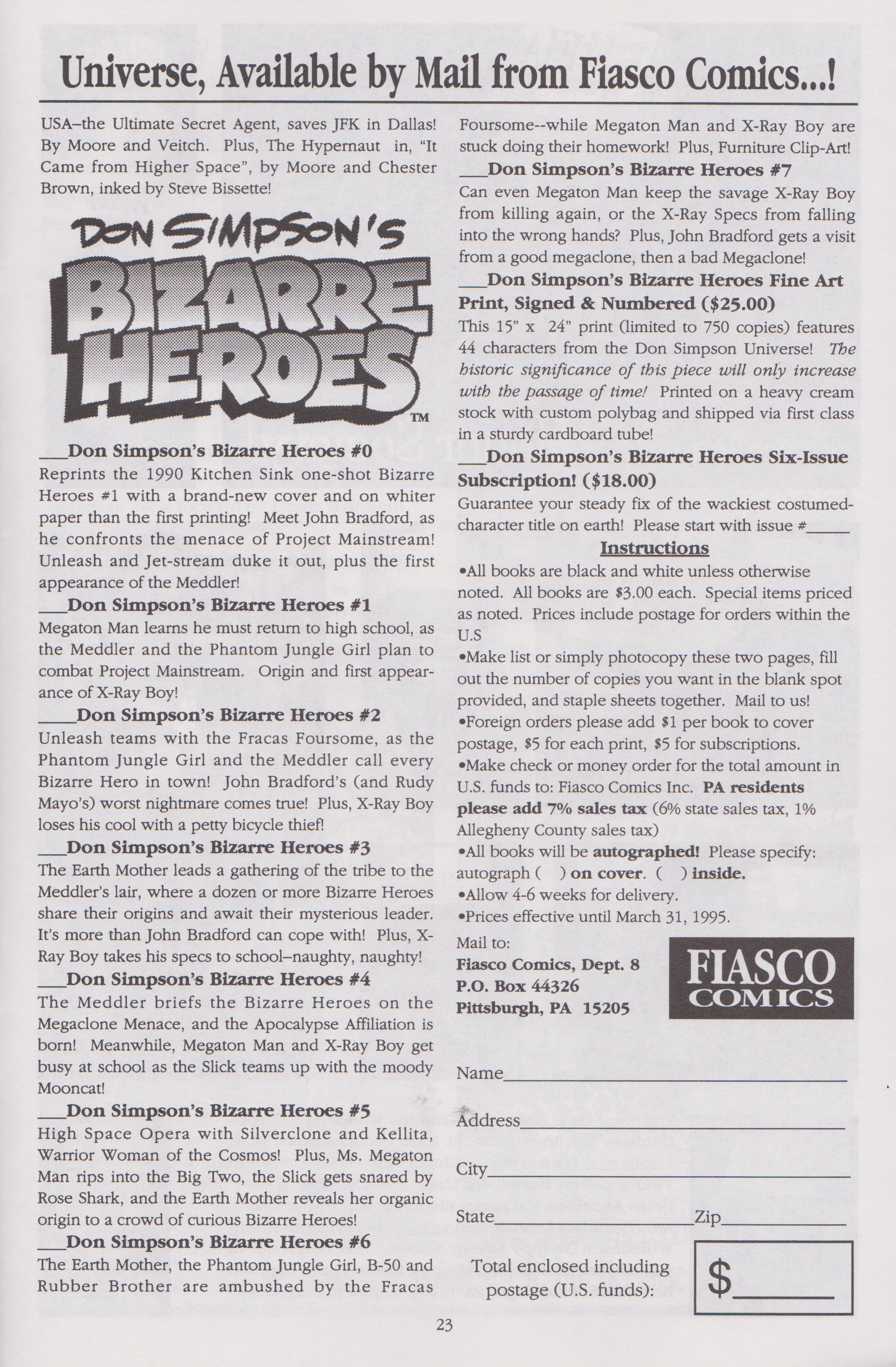 Read online Don Simpson's Bizarre Heroes comic -  Issue #8 - 25