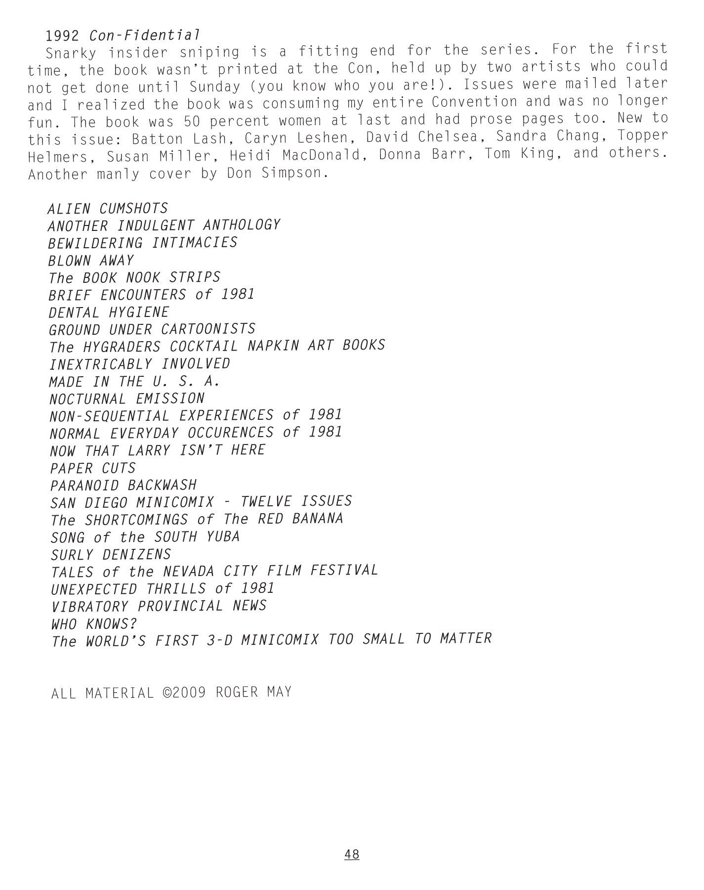 Read online NEWAVE! The Underground Mini Comix of the 1980's comic -  Issue # TPB (Part 1) - 44