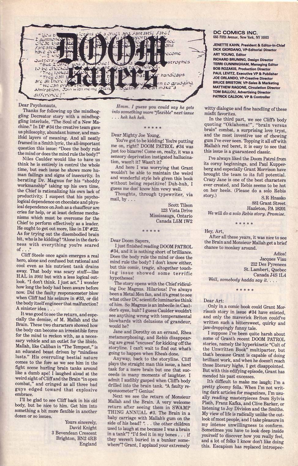 Read online Doom Patrol (1987) comic -  Issue #39 - 26