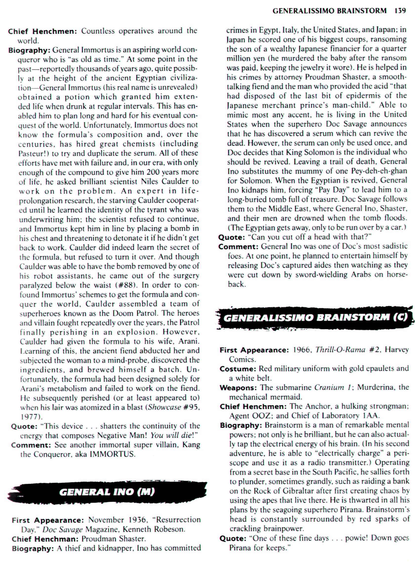 Read online The Encyclopedia of Super Villains comic -  Issue # TPB (Part 1) - 157