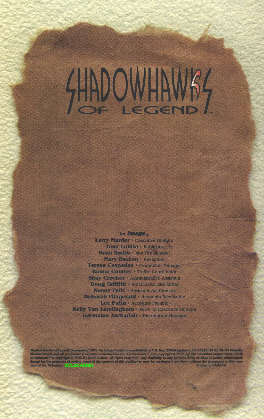 Read online Shadowhawks of Legend comic -  Issue # Full - 4