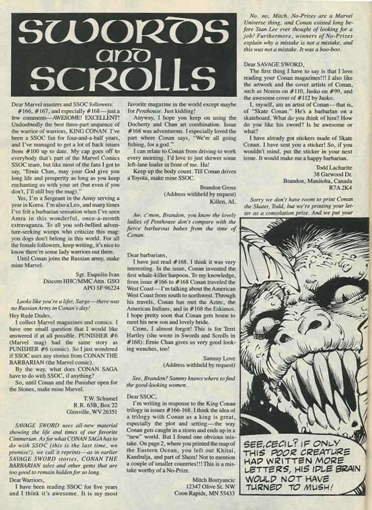 Read online The Savage Sword Of Conan comic -  Issue #172 - 64