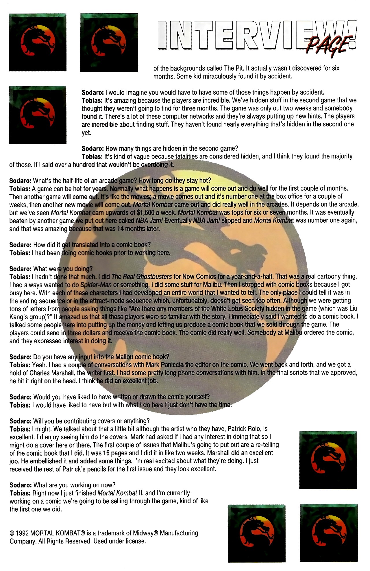 Read online Mortal Kombat (1994) comic -  Issue #0 - 29