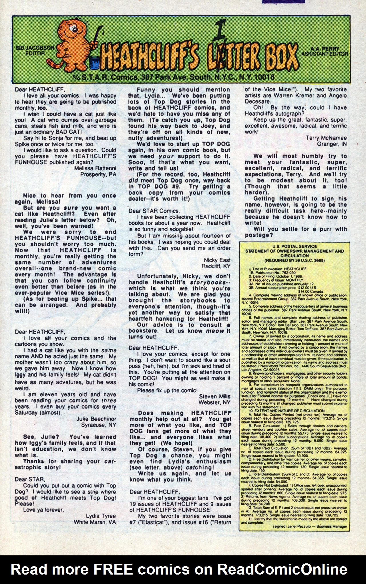 Read online Heathcliff comic -  Issue #33 - 33