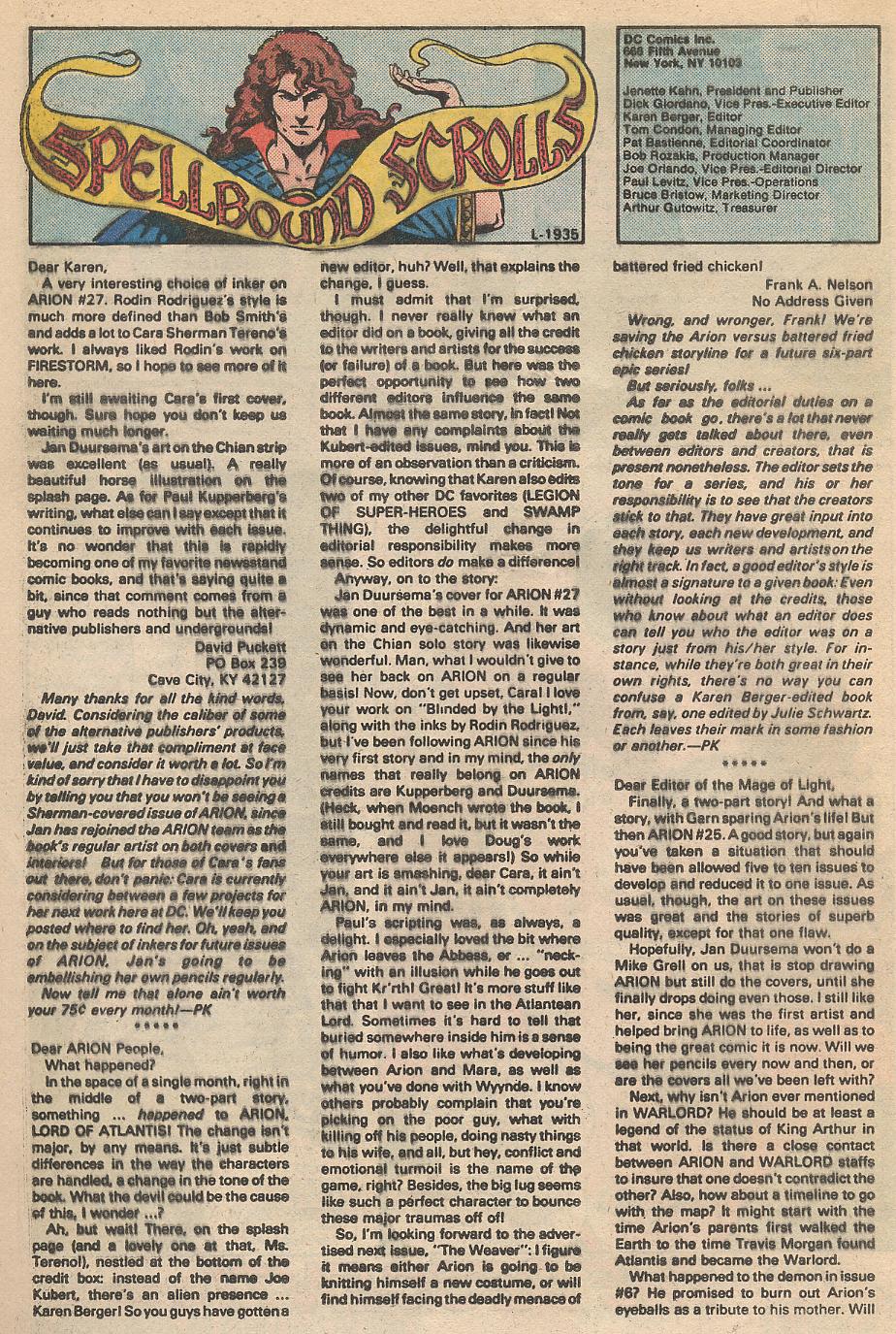 Read online Arion, Lord of Atlantis comic -  Issue #31 - 25