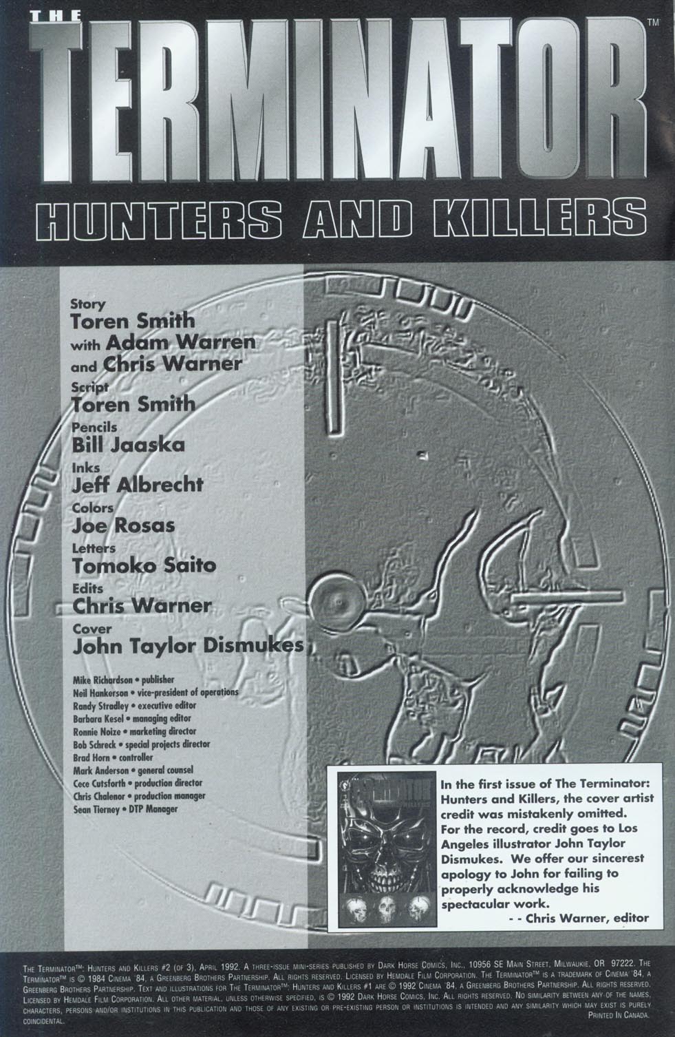 Read online Terminator: Hunters and Killers comic -  Issue #2 - 2