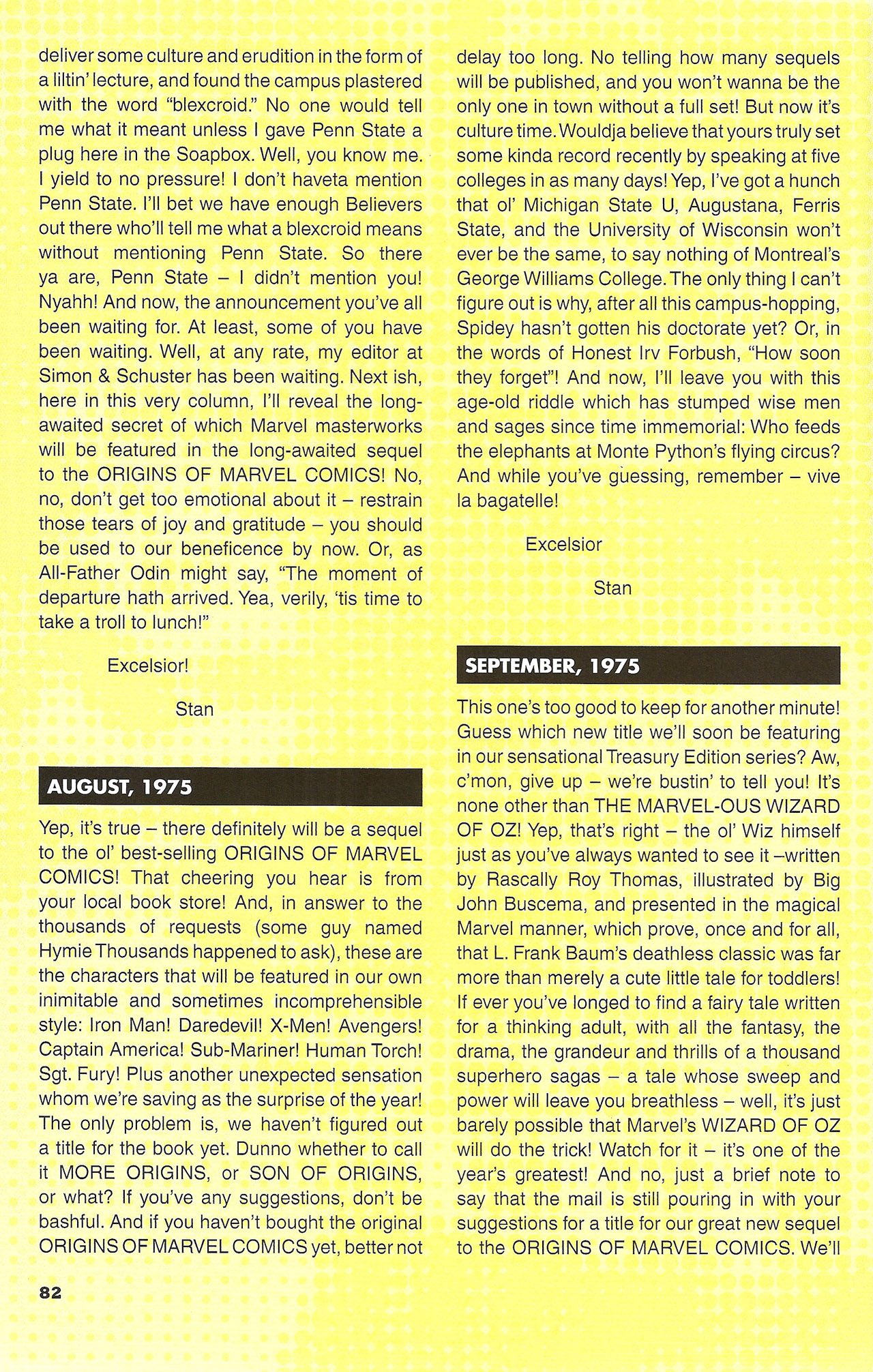 Read online Stan's Soapbox: The Collection comic -  Issue # TPB - 72