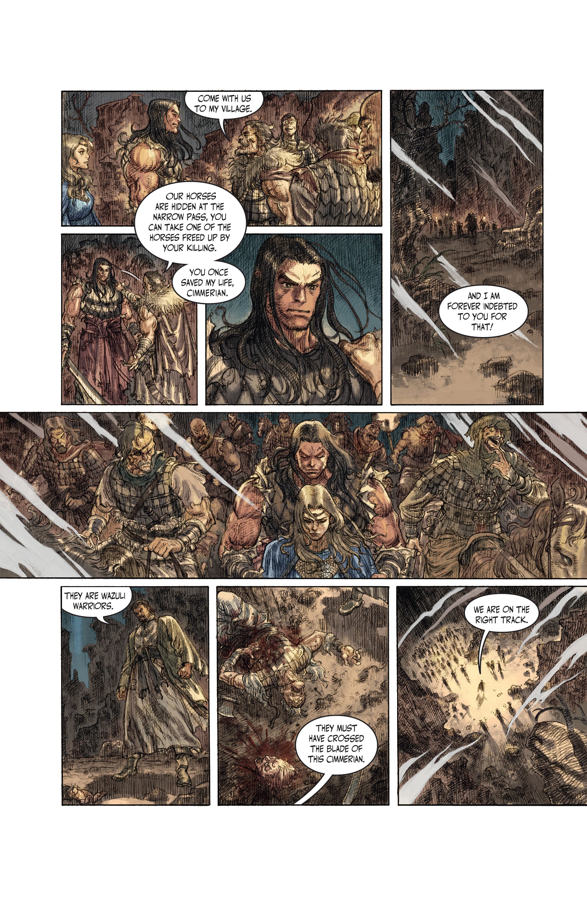 Read online The Cimmerian: People of the Black Circle comic -  Issue #2 - 4