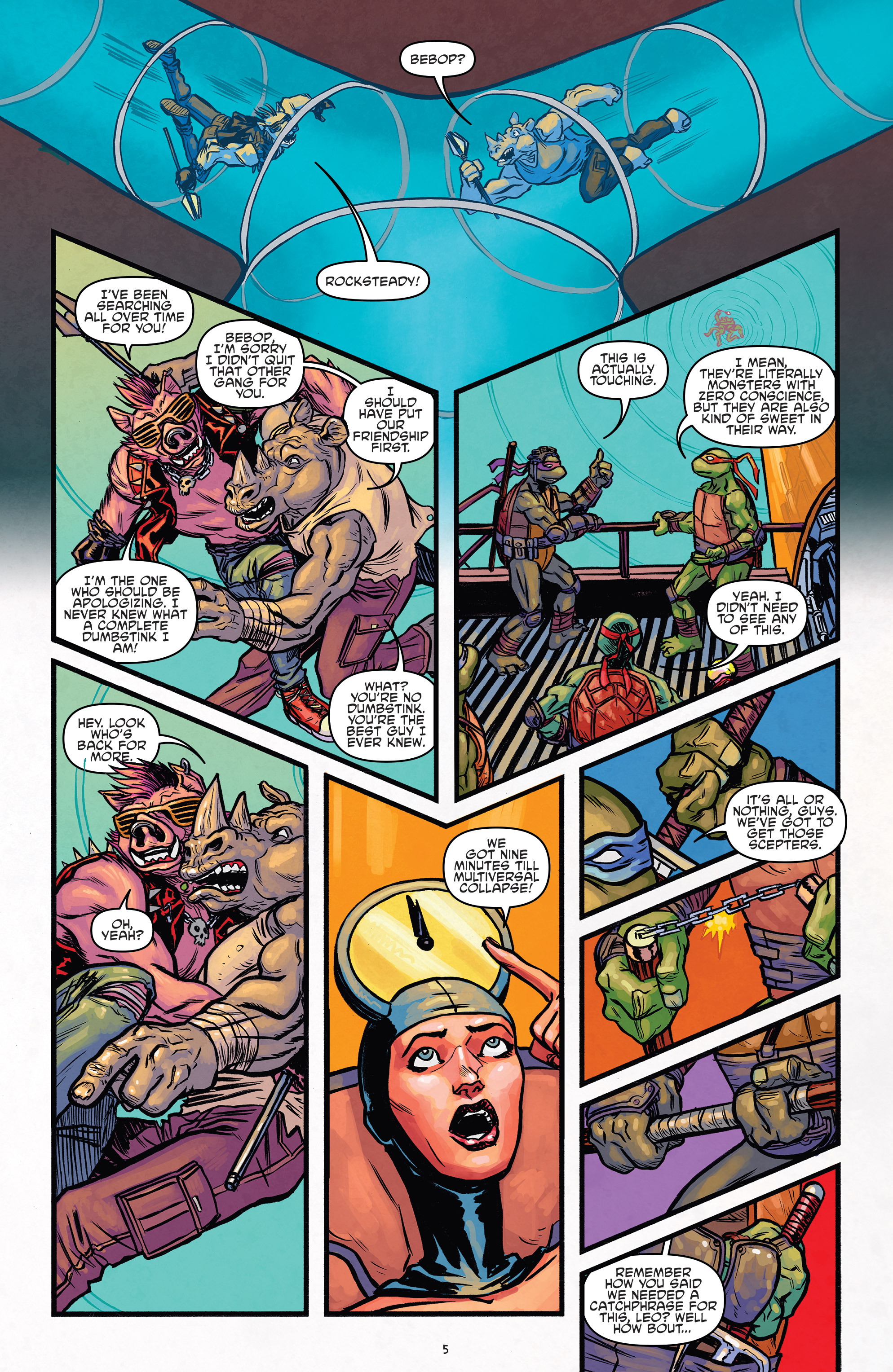 Read online Teenage Mutant Ninja Turtles Bebop & Rocksteady Destroy Everything comic -  Issue #5 - 7