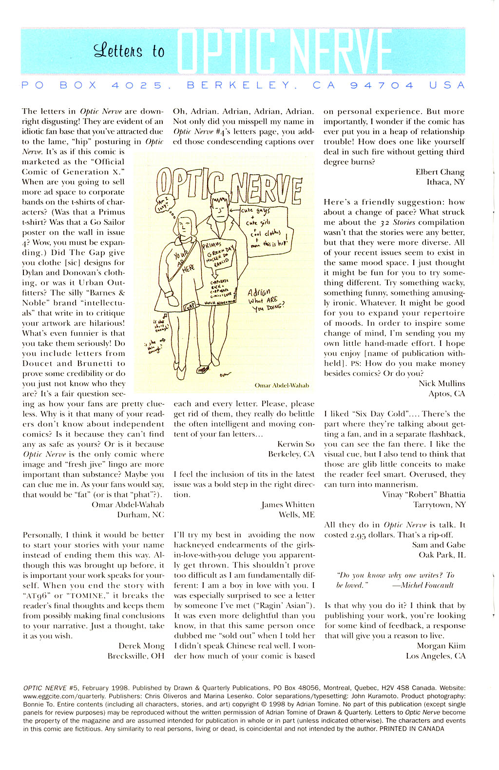 Read online Optic Nerve comic -  Issue #5 - 2