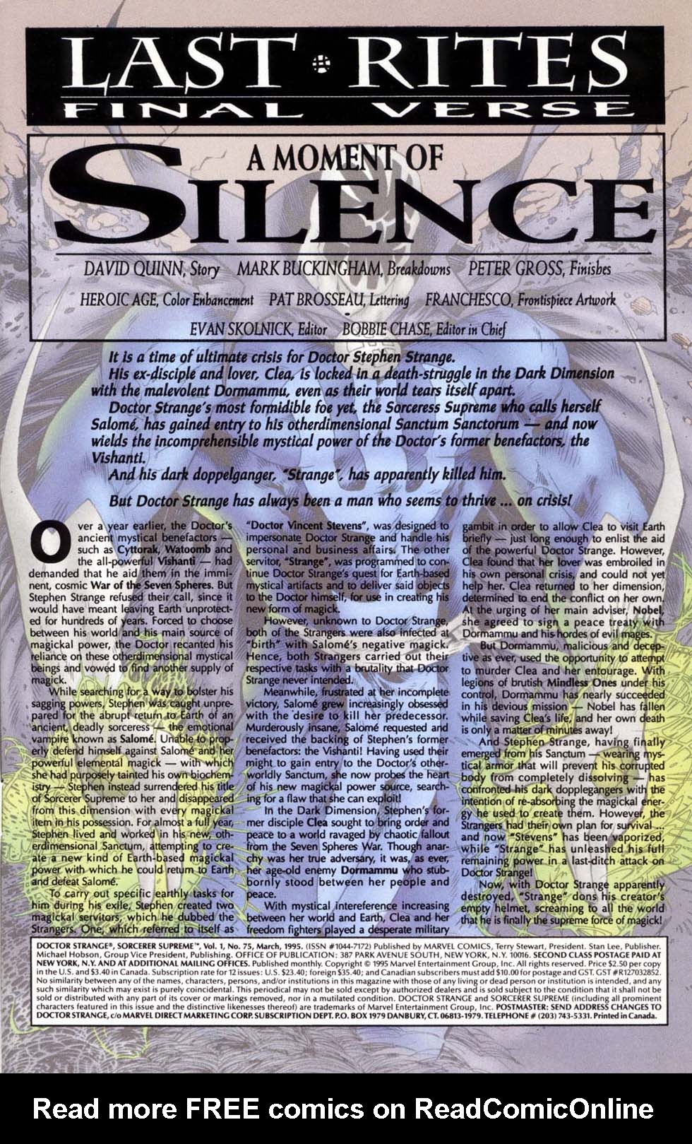 Read online Doctor Strange: Sorcerer Supreme comic -  Issue #75 - 2