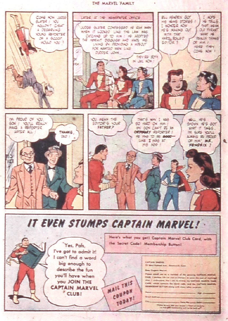Read online The Marvel Family comic -  Issue #6 - 14