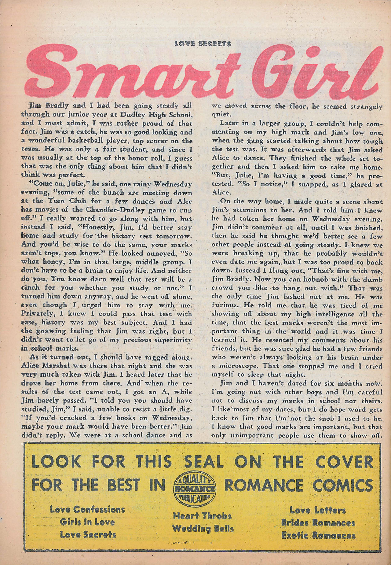 Read online Love Secrets (1953) comic -  Issue #49 - 26