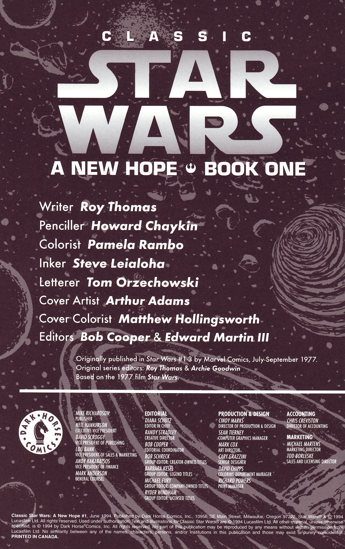 Read online Classic Star Wars:  A New Hope comic -  Issue #1 - 2