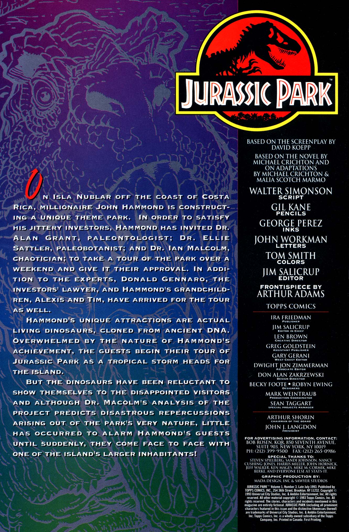 Read online Jurassic Park (1993) comic -  Issue #3 - 2