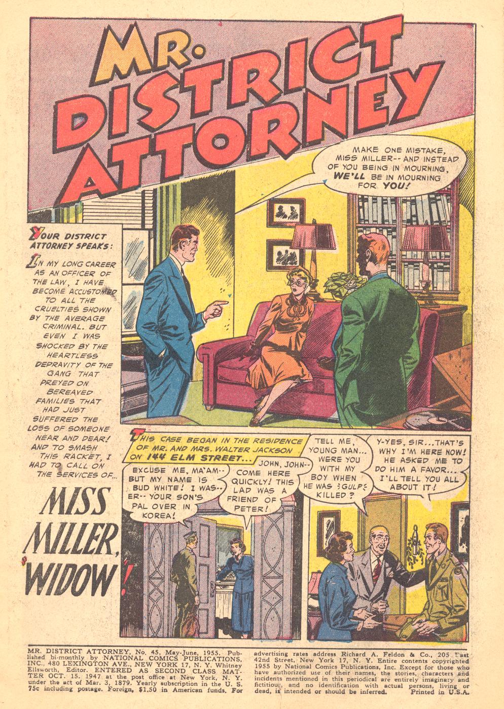 Read online Mr. District Attorney comic -  Issue #45 - 3