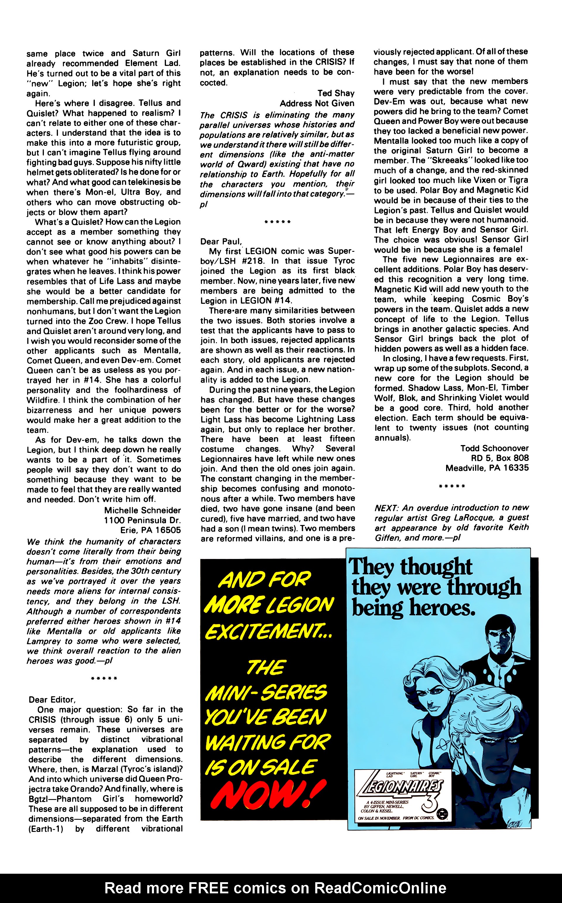 Read online Legion of Super-Heroes (1984) comic -  Issue #19 - 32