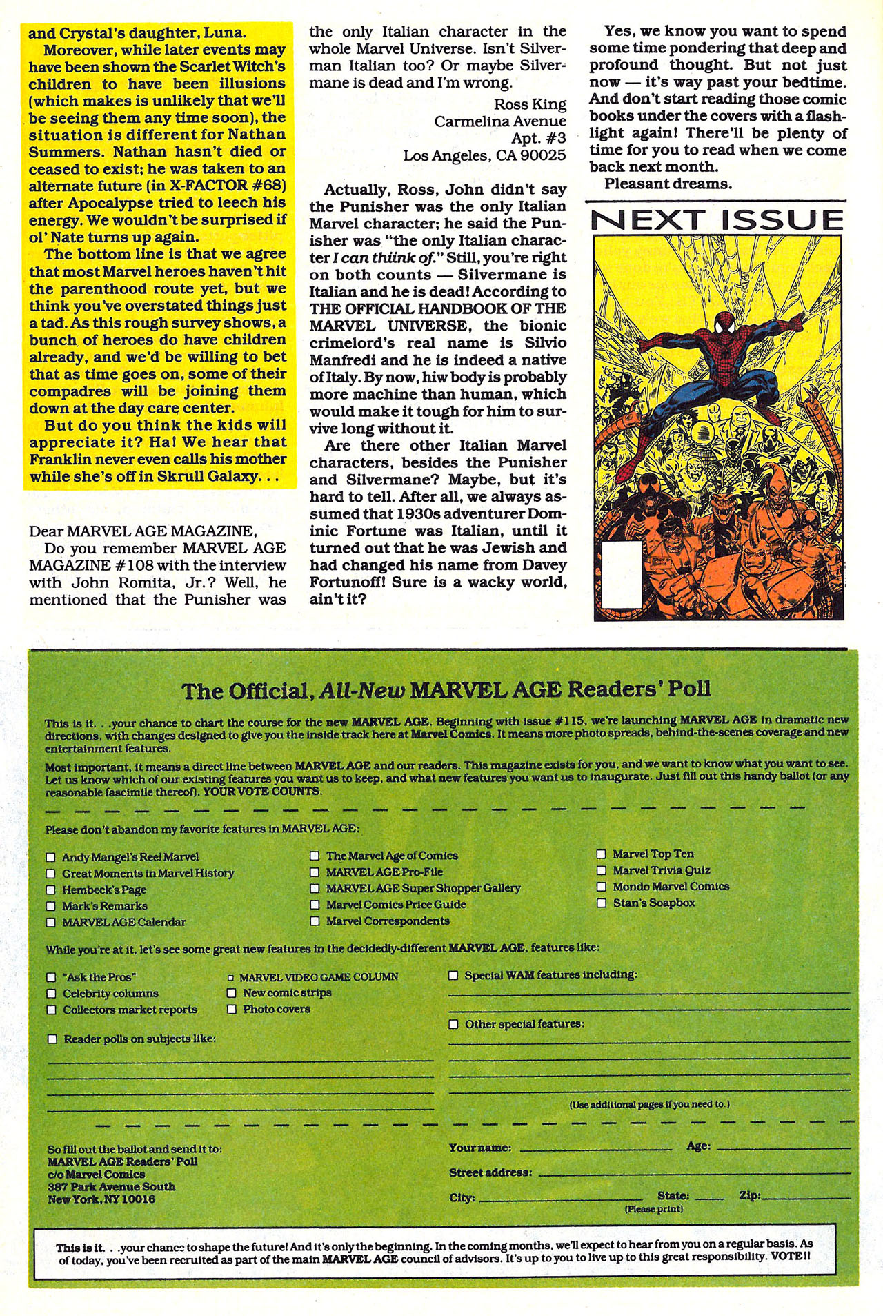 Read online Marvel Age comic -  Issue #113 - 34