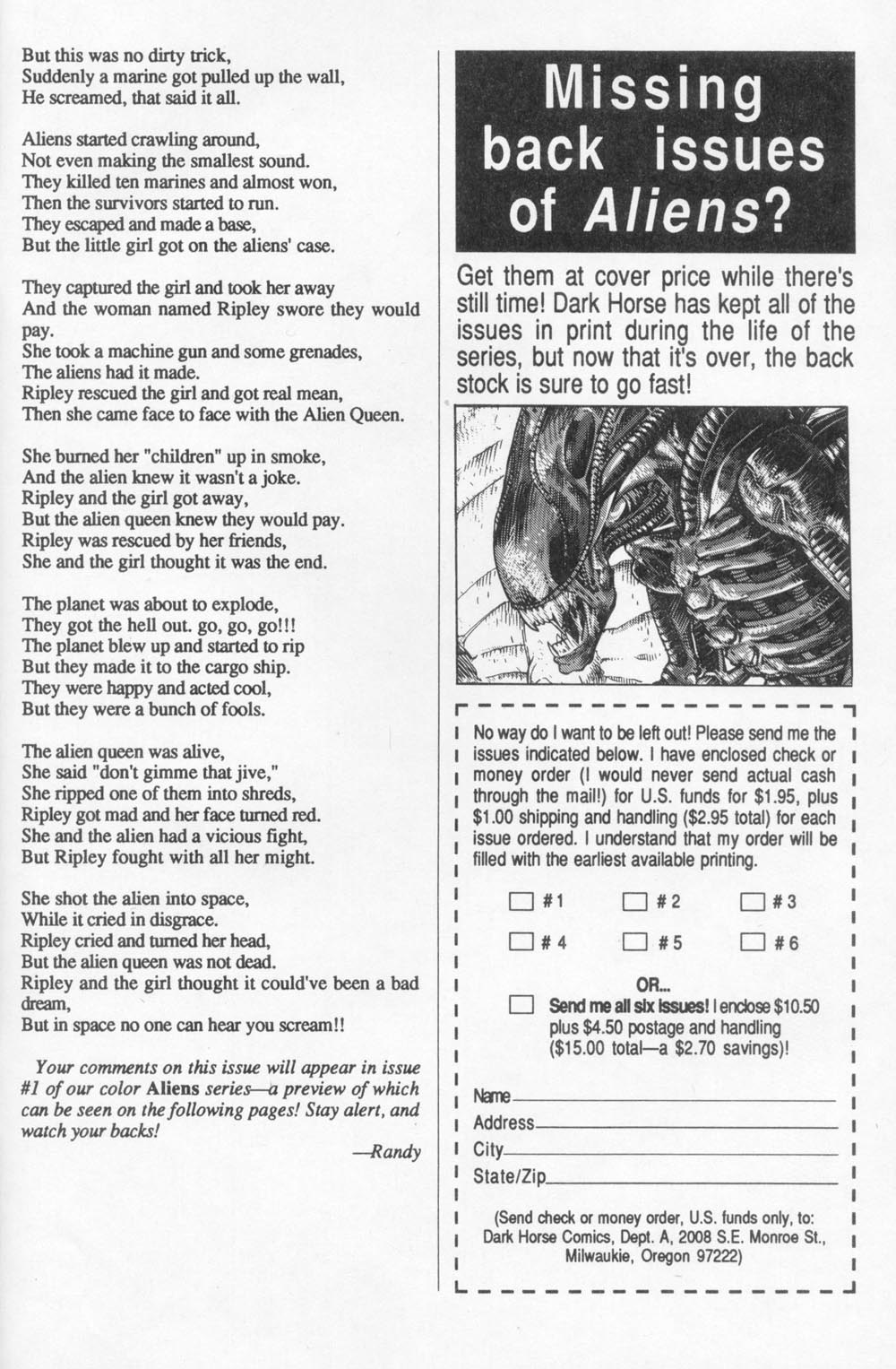 Read online Aliens (1988) comic -  Issue #6 - 32