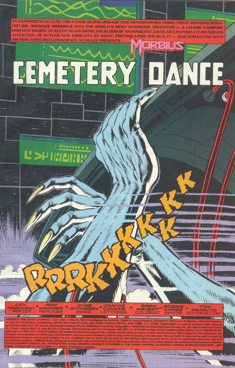 Read online Morbius: The Living Vampire (1992) comic -  Issue #7 - 2